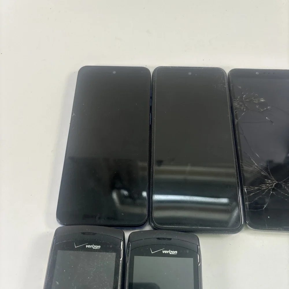 Lot of 6 Cell Phones Android LG Verizon Mixed Models For Parts/Repair AS-IS